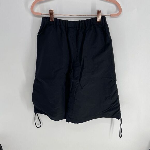 Renli Sue Womens Black Bermuda Oversized New Lagenlook Ruched Bottom Short Small - Picture 3 of 11